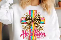 He Is Risen Png, Brushstroke Christian Easter Bible Verse Product Image 5