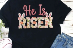 He Is Risen PNG, Cross Easter, Trendy clipart Product Image 3