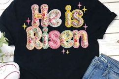 He Is Risen PNG, Cross Easter, Trendy clipart Product Image 3