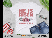He Is Risen Png, Easter Cross Png, Easter Png, Christian Png Product Image 3