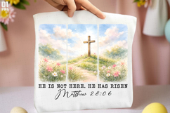 He is Risen PNG, Wildflower Spring Easter Sublimation Product Image 1
