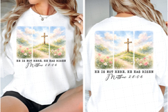 He is Risen PNG, Wildflower Spring Easter Sublimation Product Image 2