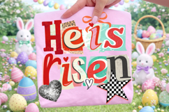 Retro He is Risen Easter PNG, Christian Jesus Easter PNG Product Image 3