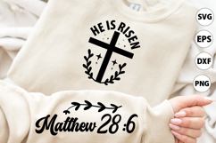 He is Risen Sleeve SVG, Religious SVG, Christian SVG Product Image 1