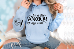 He is the anchor of my soul Sleeve SVG Design Product Image 3
