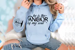 He is the anchor of my soul Sleeve SVG Design Product Image 3