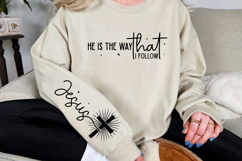 He is the way that I follow Sleeve SVG Design Product Image 2