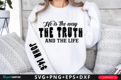 He Is The Way The Truth Sleeve SVG Design Product Image 1