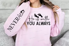 He Is With You Always Sleeve SVG, Christian SVG Design Product Image 2