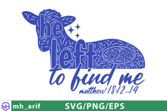 Christian He Left the 99 to Find Me SVG PNG T-shirt Design Product Image 1