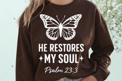 He Restores My Soul SVG, Christian Valentine SVG, God SVG Product Image 4