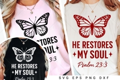 He Restores My Soul SVG, Christian Valentine SVG, God SVG Product Image 5