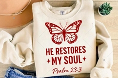 He Restores My Soul SVG, Christian Valentine SVG, God SVG Product Image 7