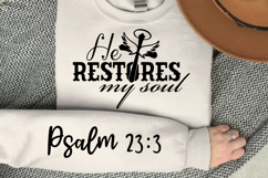 He Restores My Soul Sleeve SVG Design Product Image 3