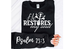He Restores My Soul Sleeve SVG Design Product Image 2