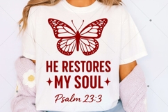 He Restores My Soul SVG, Christian Valentine SVG, God SVG Product Image 2