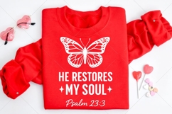 He Restores My Soul SVG, Christian Valentine SVG, God SVG Product Image 3