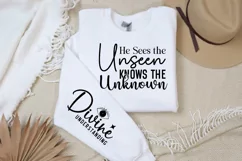 He Sees the Unseen Knows Sleeve SVG, Christian SVG Design Product Image 2