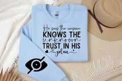 He Sees The Unseen Knows Sleeve SVG, Christian SVG Design Product Image 2
