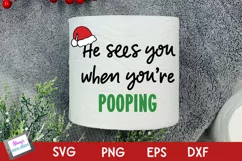 Christmas Toilet Paper | He Sees You When You're Pooping Product Image 1