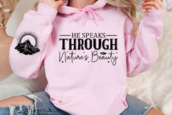 He speaks through natures beauty Sleeve SVG Design Product Image 3