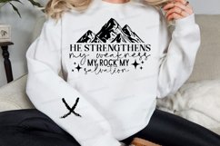 He Strengthens My Weakness Sleeve SVG, Christian SVG Design Product Image 2