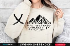He Strengthens My Weakness Sleeve SVG, Christian SVG Design Product Image 1