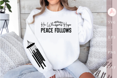 He whispers hope peace follows Sleeve SVG Product Image 1