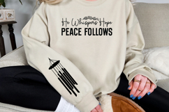He whispers hope peace follows Sleeve SVG Product Image 3