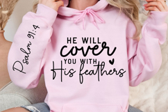 He Will Cover You With Sleeve SVG Design Product Image 3
