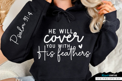 He Will Cover You With Sleeve SVG Design Product Image 1