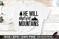 He Will move Mountains SVG - Camping Design Product Image 1