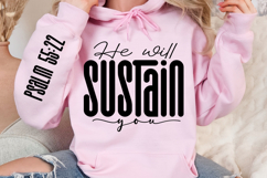 He Will Sustain You Sleeve SVG Design Product Image 3