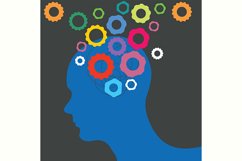 Head with colorful gears Product Image 2