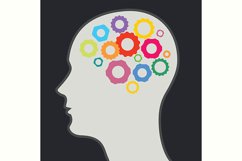 Head with colorful gears Product Image 3
