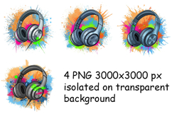 Headset on splatters Product Image 2