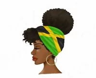 Black Women Jamaica Turban Headwrap Caribbean Clipart PNG Product Image 4