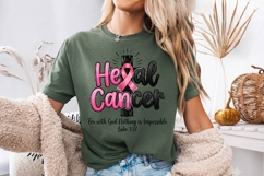 Heal Cancer Christian Faith Pink Ribbon PNG Product Image 3