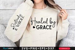 Healed By Grace Sleeve SVG, Christian SVG Design Product Image 1