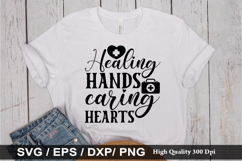 Healing hands caring hearts - Nurse SVG Design Product Image 1