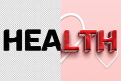 Health 3D editable text effect Product Image 2