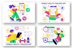 10 Mobile Health Tracker App Illustration Product Image 2