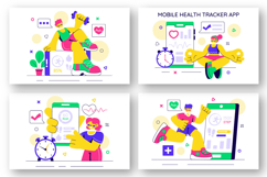 10 Mobile Health Tracker App Illustration Product Image 3