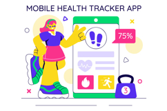 10 Mobile Health Tracker App Illustration Product Image 4