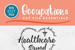Create cute health care worker shirts and tote bags with this healthcare squad svg for Cricut or Silhouette