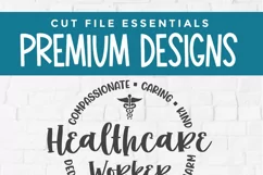 Honor your favorite healthcare worker with this SVG featuring a circle design. A perfect way to show your appreciation for their dedication and strength. Available for both men and women.