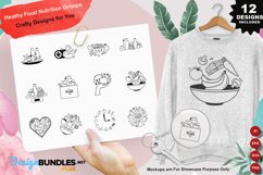 Healthy food Nutrition Groups Clipart Set Product Image 1
