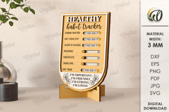 Healthy habits Trackers Bundle Laser Cut. Planner SVG Product Image 6