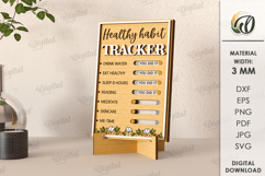 Healthy habits Trackers Bundle Laser Cut. Planner SVG Product Image 8