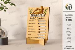 Healthy habits Trackers Bundle Laser Cut. Planner SVG Product Image 12
